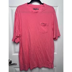 Greg Norman Men's Short Sleeve Crew Neck Pink Pocket T-Shirt Men's Size XL